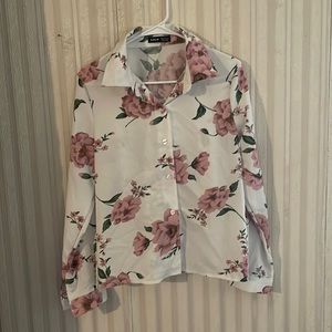 SHEIN button down floral shirt